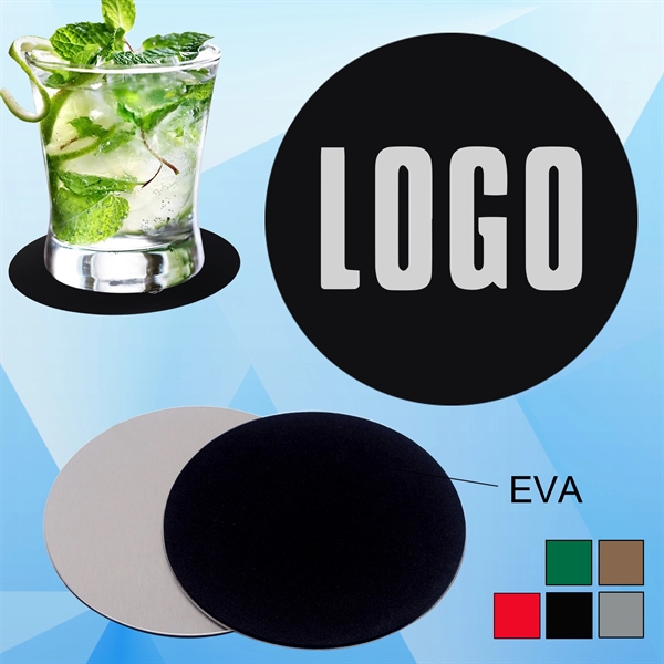 Round Shaped Stainless Steel Drink Coaster/ Cup Mat - Image 1