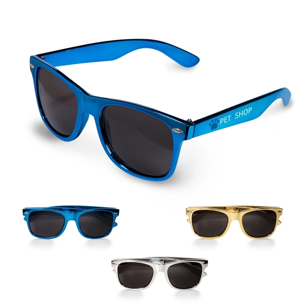 Metallic Mardi Gras Sunglasses - Image 1