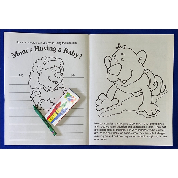 Mom's Having a Baby Coloring and Activity Book Fun Pack - Image 2