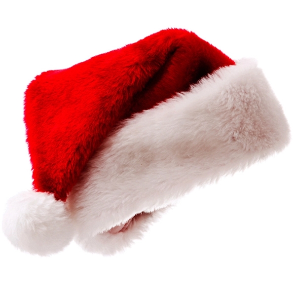 Plush Red thick Christmas Hat - Image 1