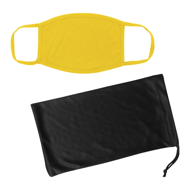 Cotton Reusable Mask & Mask Pouch With Antimicrobial Addi... - Image 3