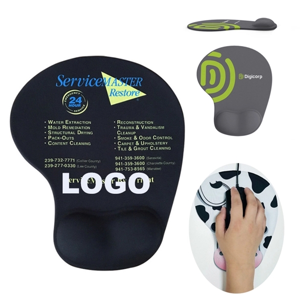 Mouse Pad With Silicone Wrist Rest - Image 1