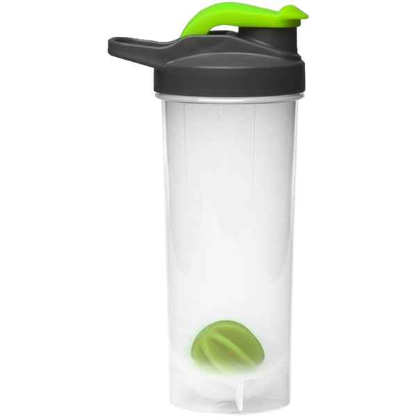 Gym Water Bottles - 24 oz. Shaker Bottle w/ Mixer & Handle - Image 4