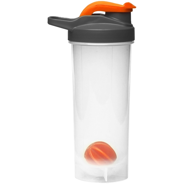 Gym Water Bottles - 24 oz. Shaker Bottle w/ Mixer & Handle - Image 5