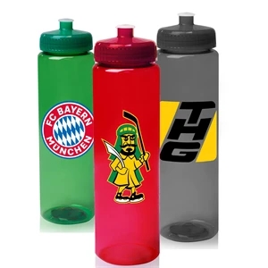 Plastic Water Bottles - 32 oz Sports Bottle w/ Custom Logo