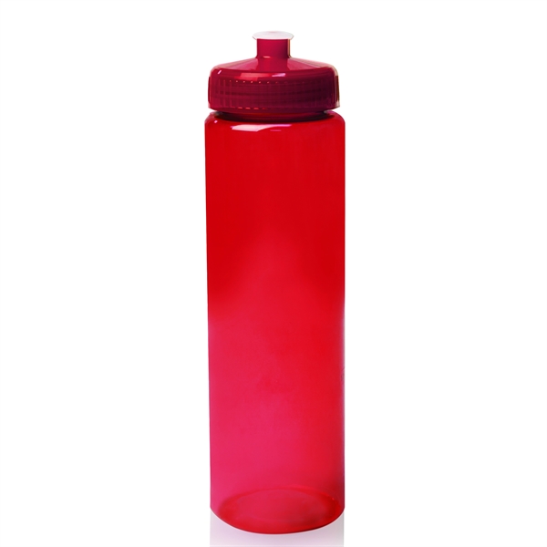 Plastic Water Bottles - 32 oz Sports Bottle w/ Custom Logo - Image 3