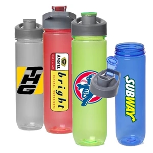 Plastic Water Bottles - 28 oz Sports Bottle w/ Flip Lid