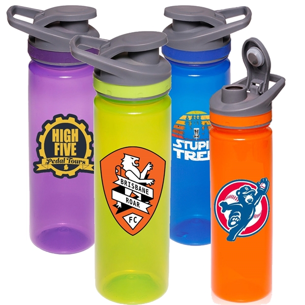 22 oz Flip Top Sports Drinkware w/Screw-on Caps Water Bottle