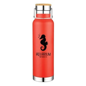 Stainless Steel Bottle, Stainless Carry Bar, Bamboo Lid