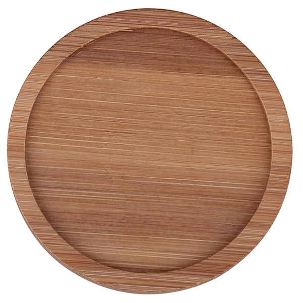2 15/16'' Wooden Round Shaped Coaster - Image 2