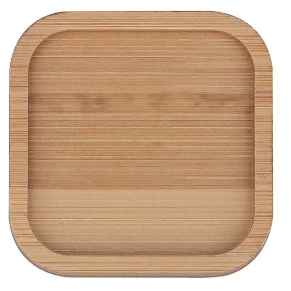 2 3/8'' Wooden Square Shaped Coaster - Image 2