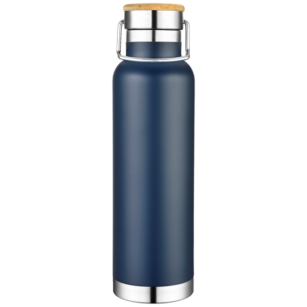 20oz Double Wall Stainless Steel Vacuum Tumbler With Bamboo - Image 4