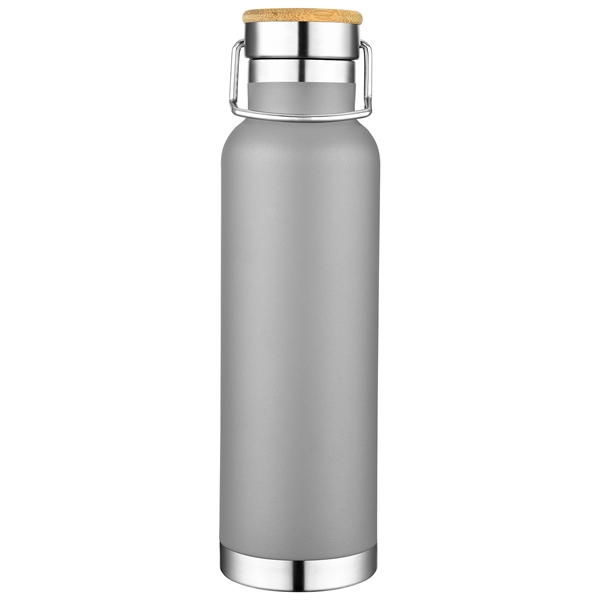 20oz Double Wall Stainless Steel Vacuum Tumbler With Bamboo - Image 5