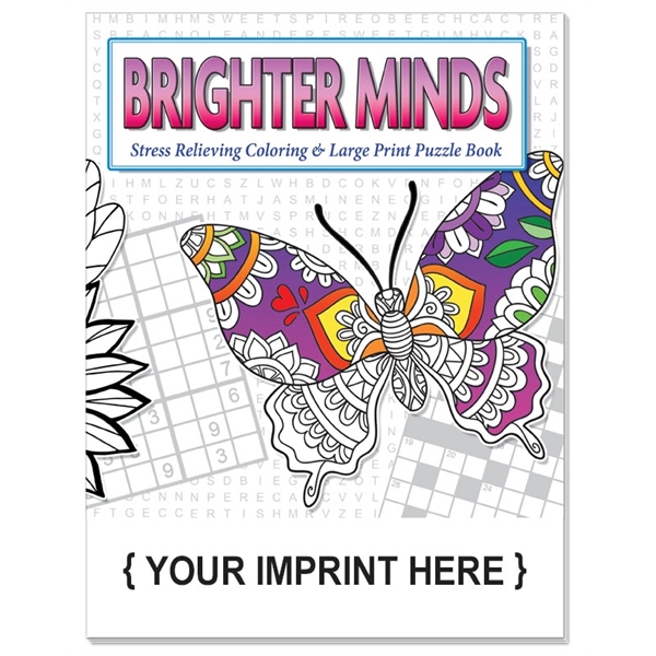 Brighter Minds: Adult Coloring and Puzzle Book Combo  - Image 1