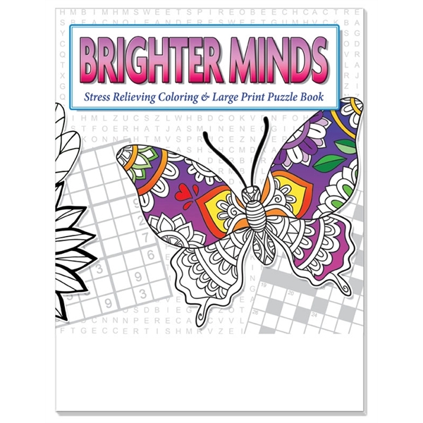 Brighter Minds: Adult Coloring and Puzzle Book Combo  - Image 2