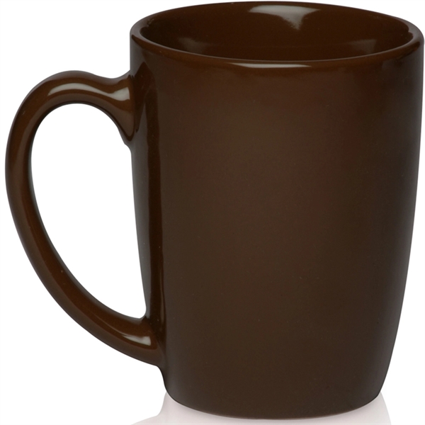12 oz Coffee Mug w/ Custom Imprint Glossy Mugs Curved Grip - Image 2