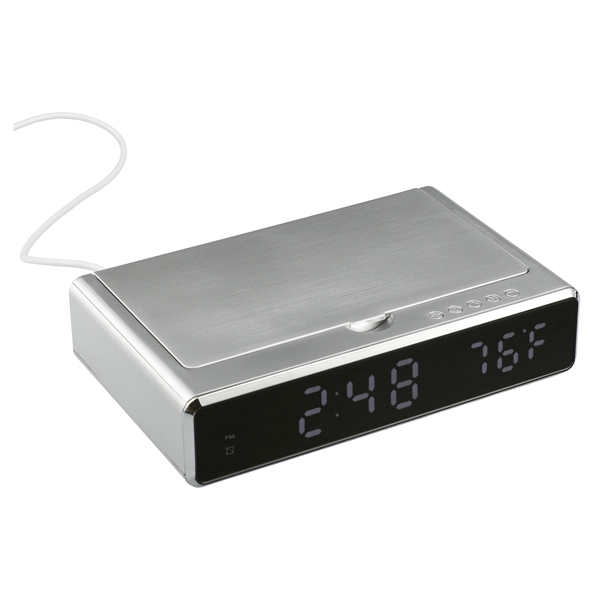 UV Sanitizer Desk Clock with Wireless Charging - Image 3