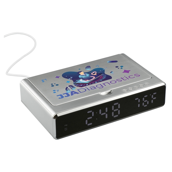 UV Sanitizer Desk Clock with Wireless Charging - Image 6