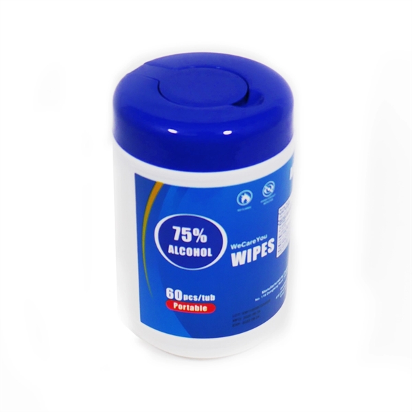 60PCS ALCOHOL WIPES IN CANISTER DISPENSER - Image 1