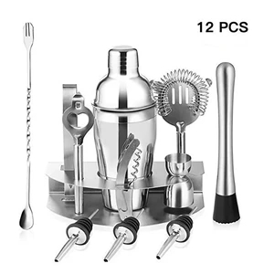 12pcs Stainless Steel Cocktail Shaker Sets