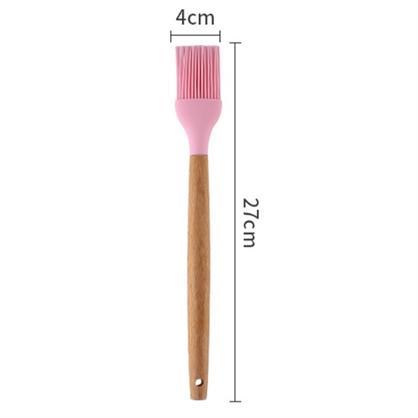 Silicone Kitchen Brush with Wooden Handle, Optional Cooking - Image 8
