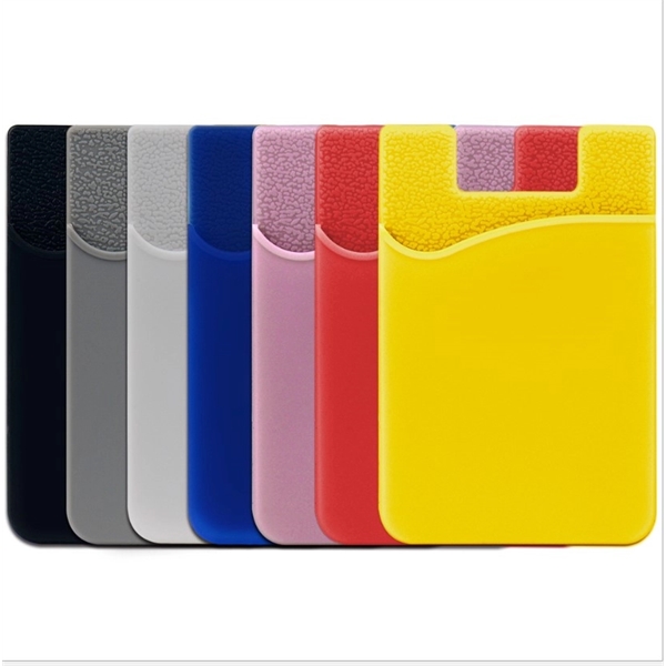 Silicone Phone Wallet. Soft Adhesive Card Holder Sleeve - Image 1