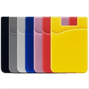 Silicone Phone Wallet. Soft Adhesive Card Holder Sleeve