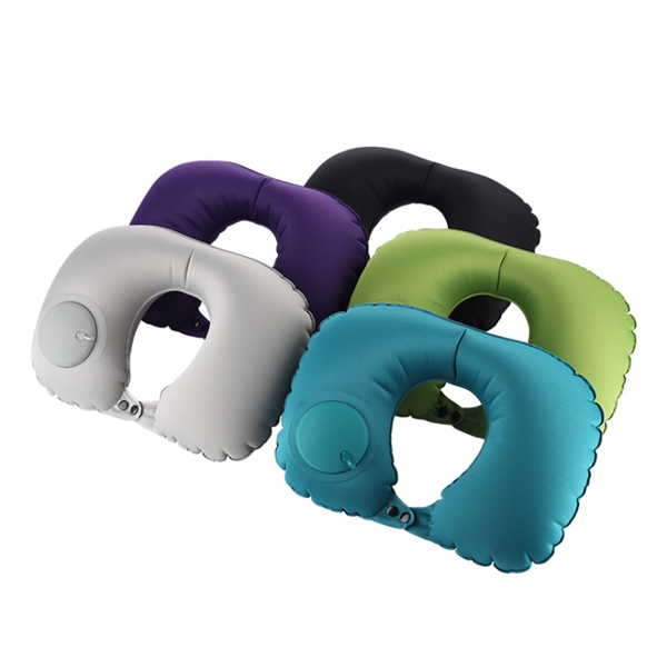 U-Shaped Inflatable Travel Neck Pillow - Image 1