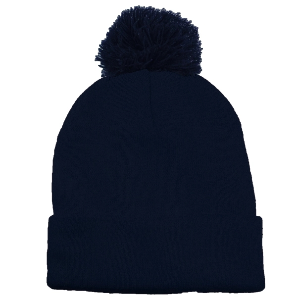 Long Knit Beanie With Pom - Image 8