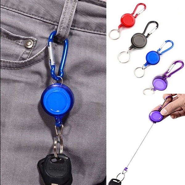 Retractable Keychain Reel with Carabiner - Image 7