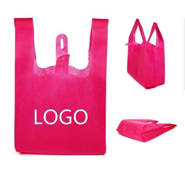 10" x 18" x 5" Mini Non-woven Vest Bag Shopping Bag     - Image 1