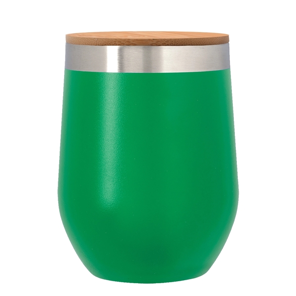 12 Oz. Vinay Stemless Wine Glass With Bamboo Lid - Image 4