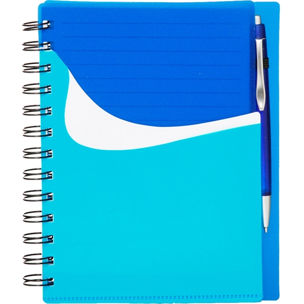 Classic Spiral Notebook w/ Custom Logo Two-Tone Notebooks - Image 2