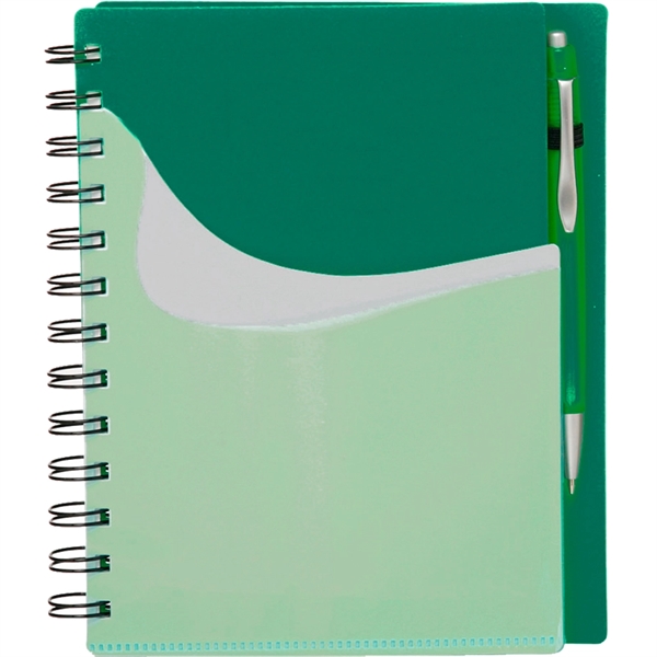 Classic Spiral Notebook w/ Custom Logo Two-Tone Notebooks - Image 3