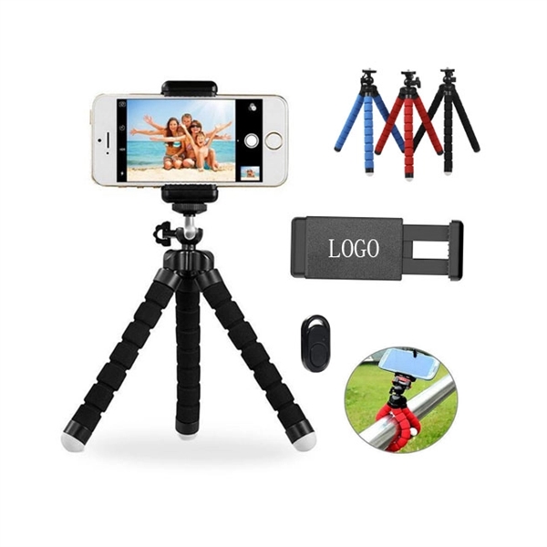 Universal Tripod + Wireless Shutter for Smartphones and Tabl - Image 1