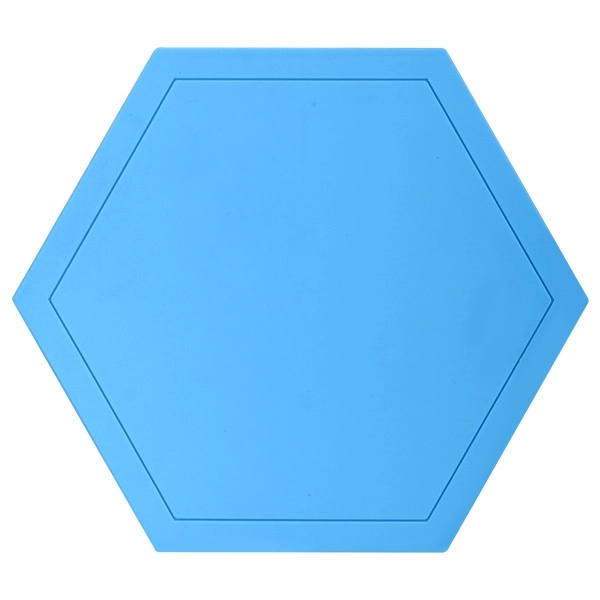 3 1/2'' Hexagon Shaped Silicone Coaster - Image 2