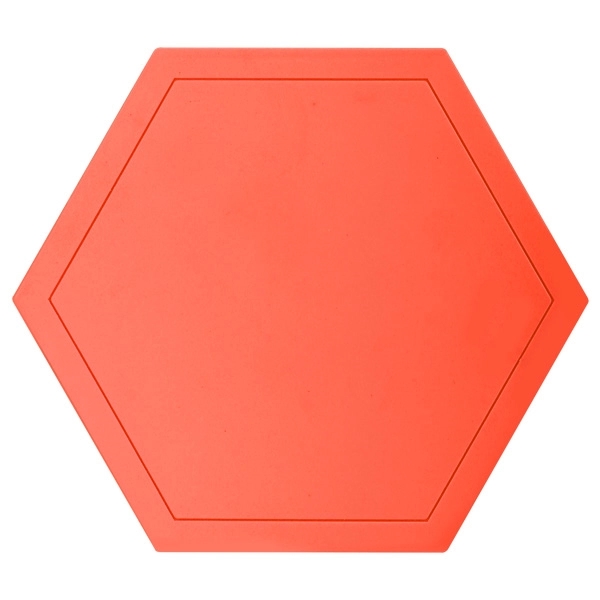3 1/2'' Hexagon Shaped Silicone Coaster - Image 6