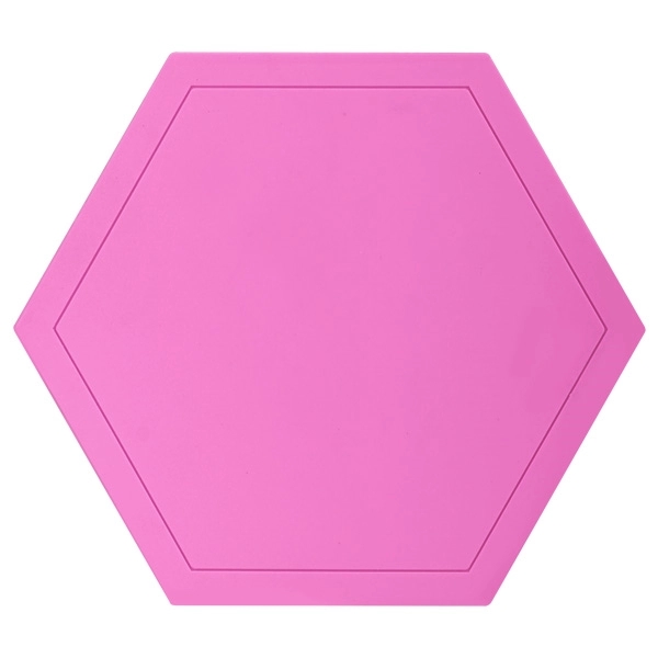 3 1/2'' Hexagon Shaped Silicone Coaster - Image 7