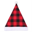 Christmas Buffalo Plaid Blanket Santa Claus Hat