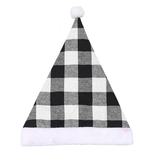 Christmas Buffalo Plaid Blanket Santa Claus Hat - Image 2