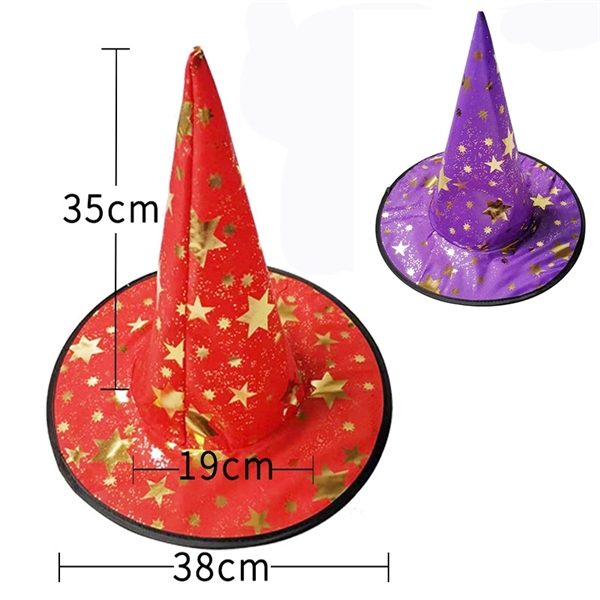 Colorful Party Hat Halloween Christmas Witch Hat      - Image 1