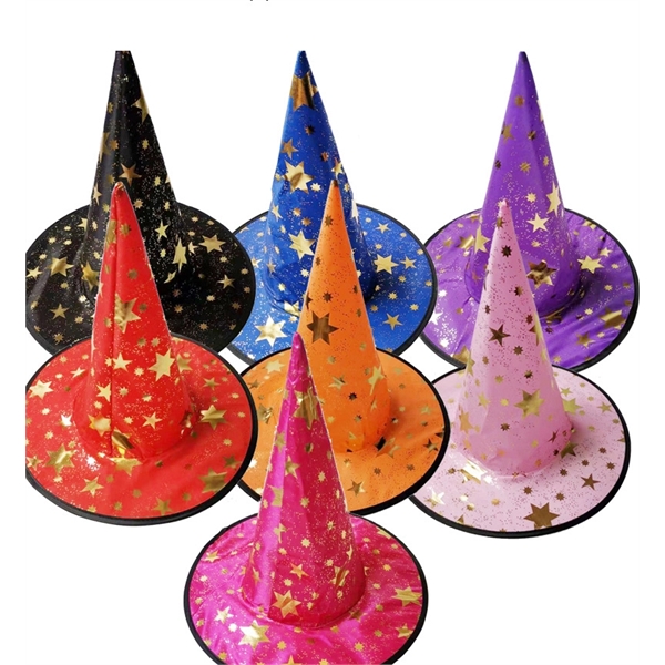 Colorful Party Hat Halloween Christmas Witch Hat      - Image 3