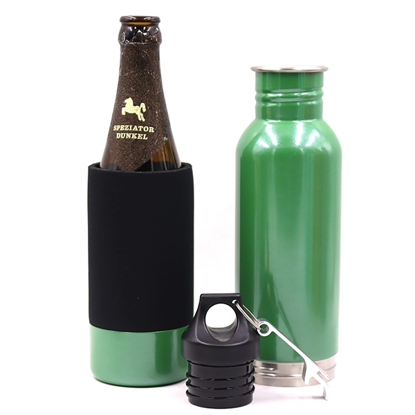 12oz Stainless Steel Beer Bottle Insulator With Opener     - Image 4