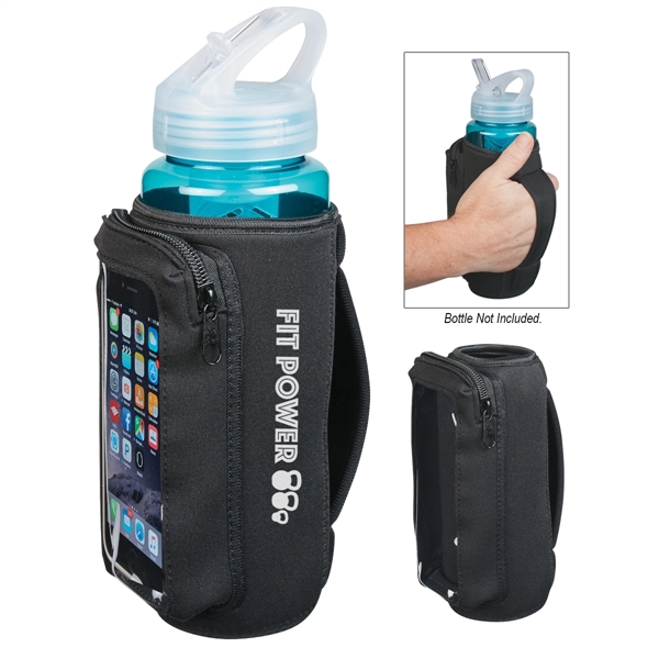 Neoprene Bottle Kooler With Phone Holder - Image 1