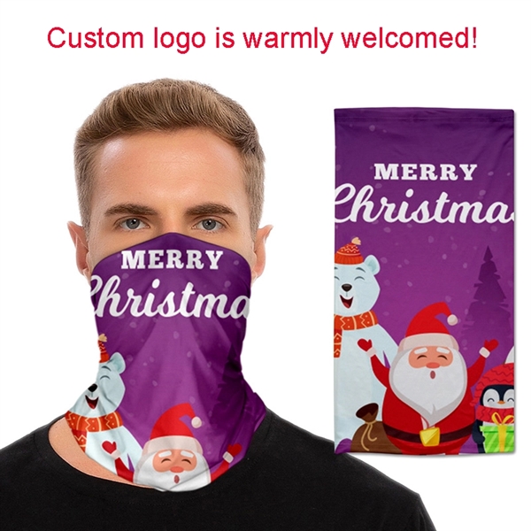 Christmas Neck Gaiter Multi Face Mask Tube - Image 1