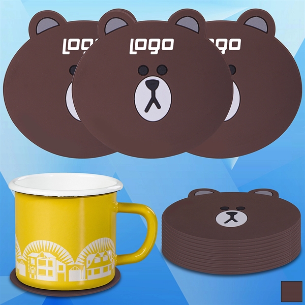 Bear Design Silicone Coaster - Image 1