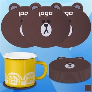 Bear Design Silicone Coaster