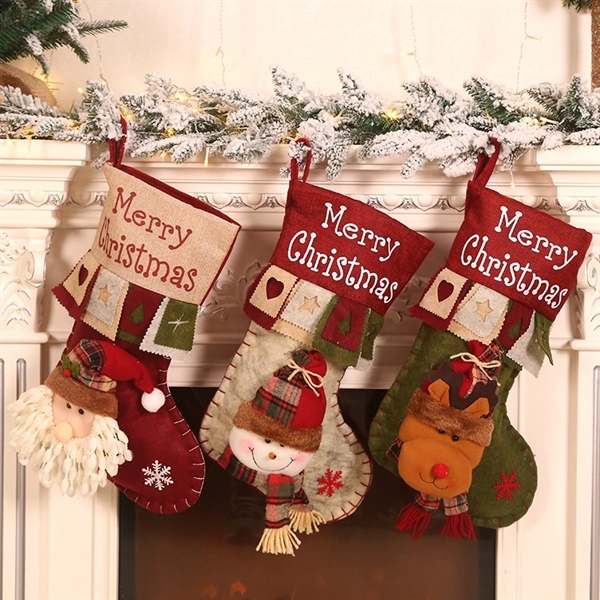 Classic Christmas Stockings Ornaments  Gift Bag - Image 1