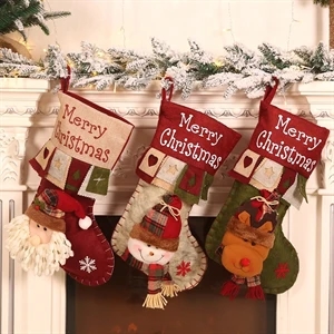 Classic Christmas Stockings Ornaments  Gift Bag