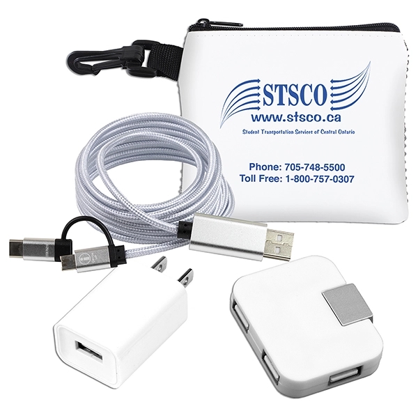 TechMesh Chrg Pro Charging Accessories Kit in Zipper Pouch - Image 4